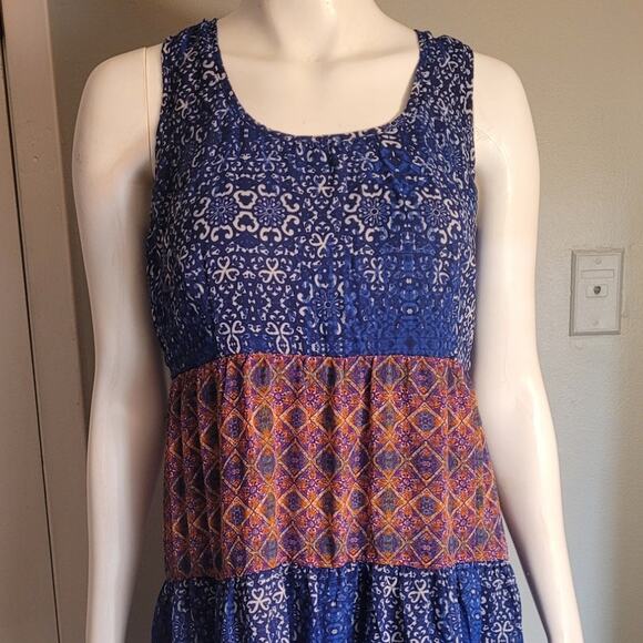 Maurices Boho Sundress Sz L Fit & Flare 27" Aztec Indie Coastal Beach Vacation - Picture 3 of 11
